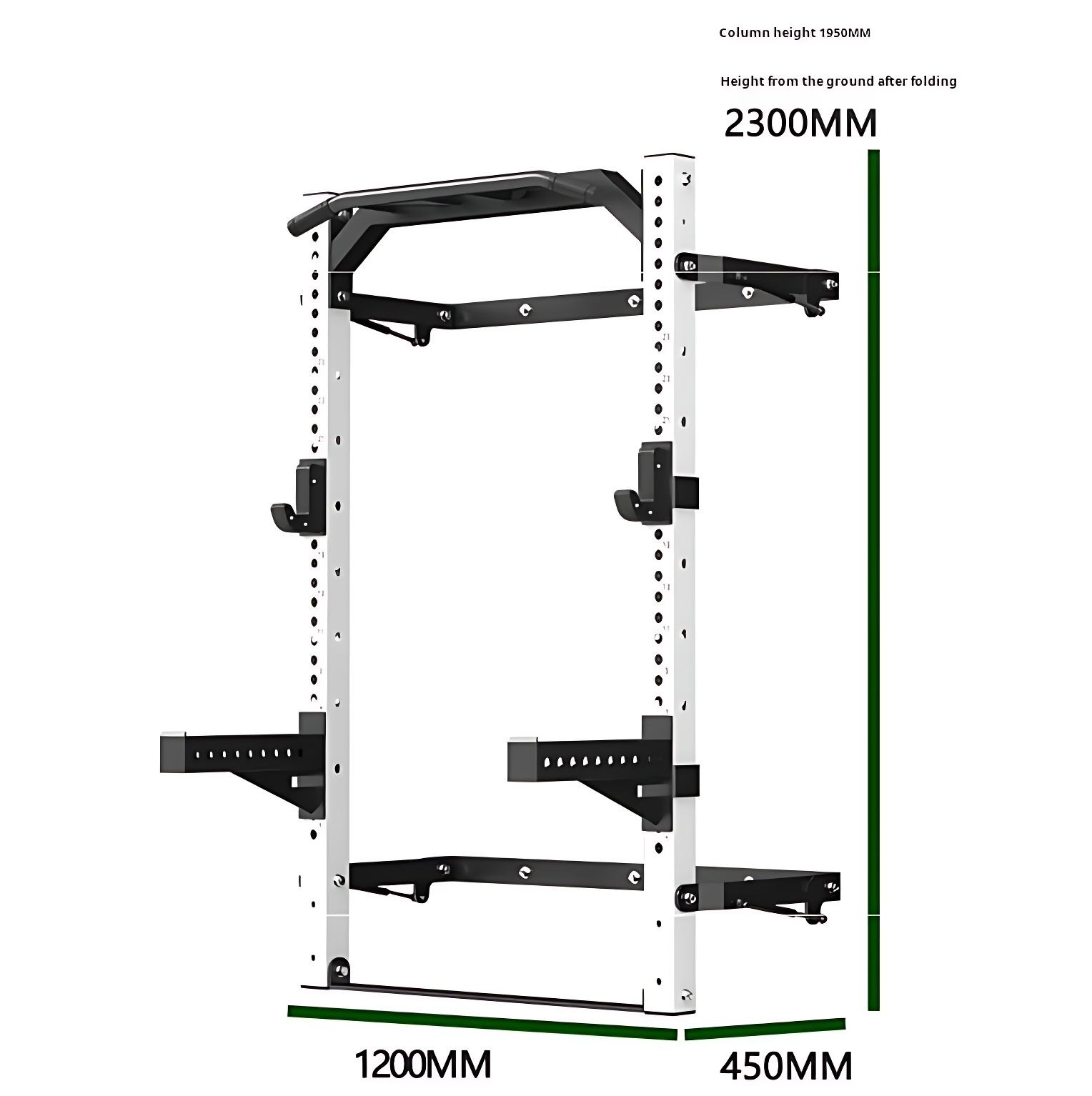 Gym Squat Adjustable Strength Training Multi-grip Bar Rack thumbnail 3