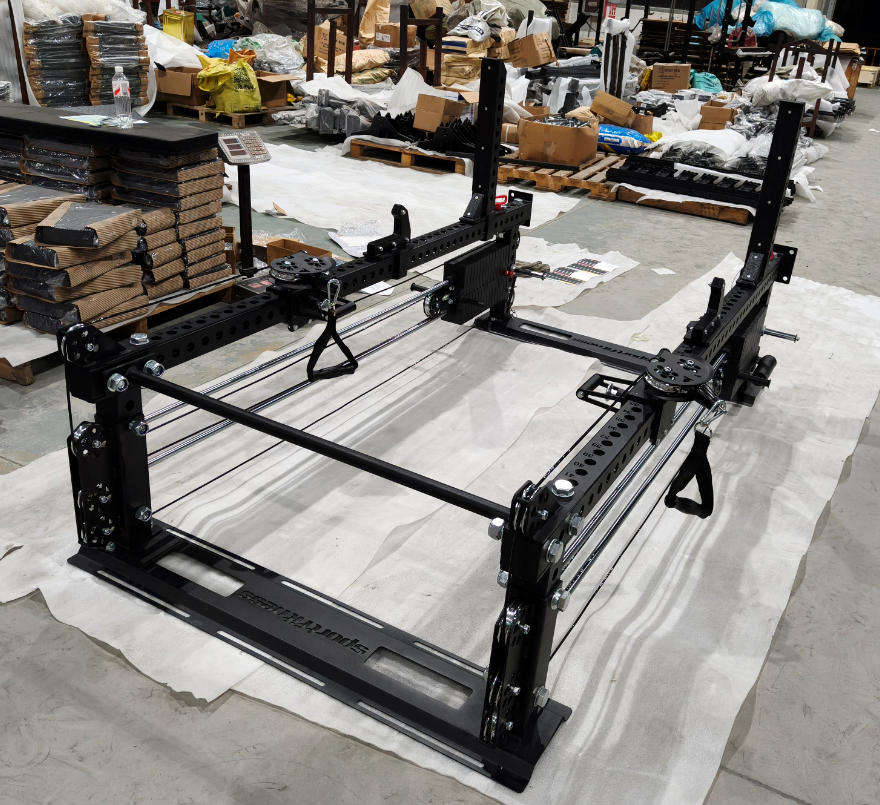 Power Squat Rack with Cables and Attachments Wall Mounted Adjustable thumbnail 3