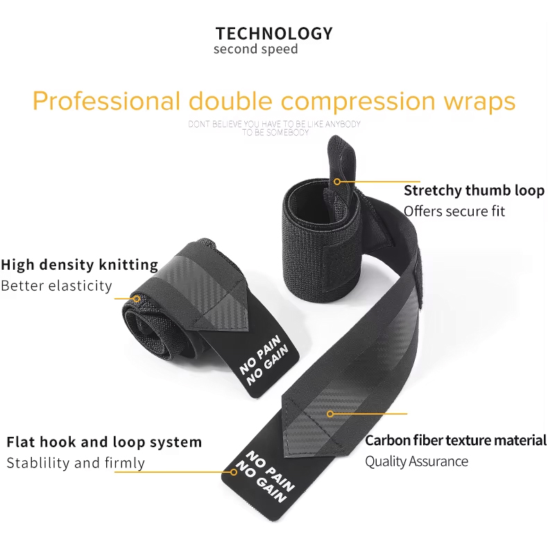 Gym Wrist Wraps Straps Double Layer thumbnail 3